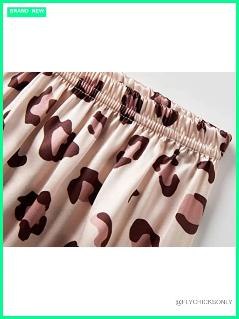 Girls Silky Satin Pajama Set, Leopard Print, Button Up, Shorts